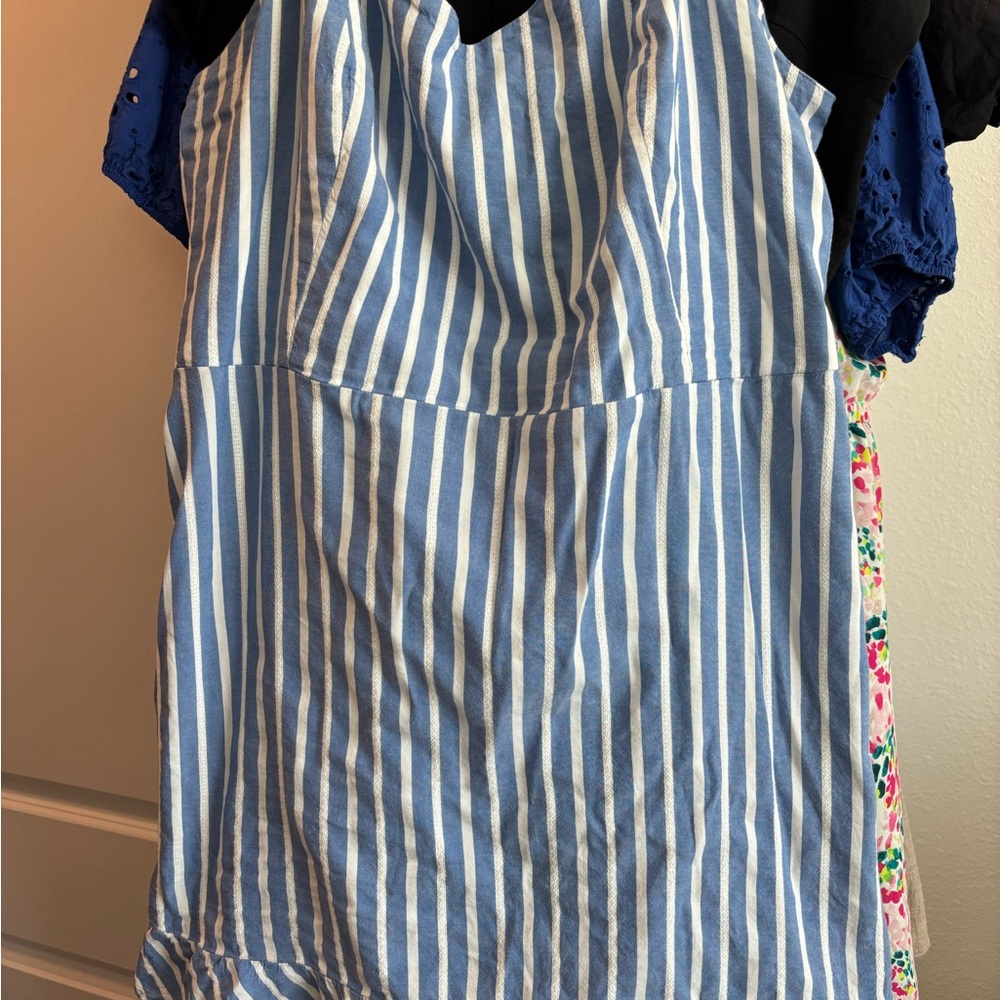 Old Navy Blue and White Striped Top